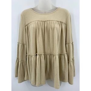 Altar'd State Sweater Beige Medium Babydoll